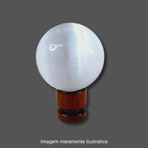 Esfera de Selenita Branca 8cm - Unidade